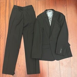 Boys Black Suit Blazer and Pants Set